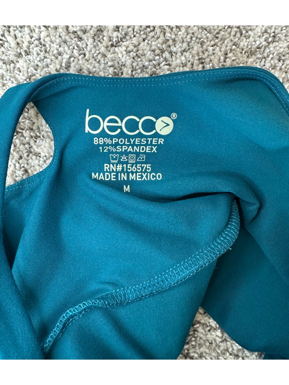 BECCA Teal Double-Strap Active Sports Bra - Picture 2 of 3